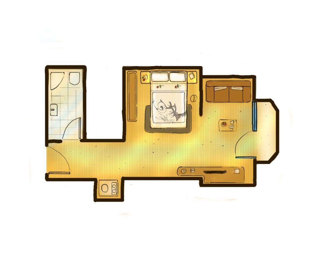 One-Room Apartment Shared Balcony