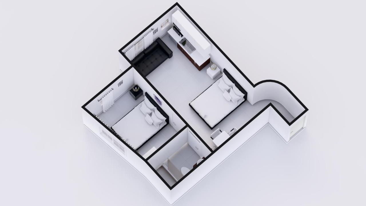 Suite con 2 dormitorios, 2 baños y cocina