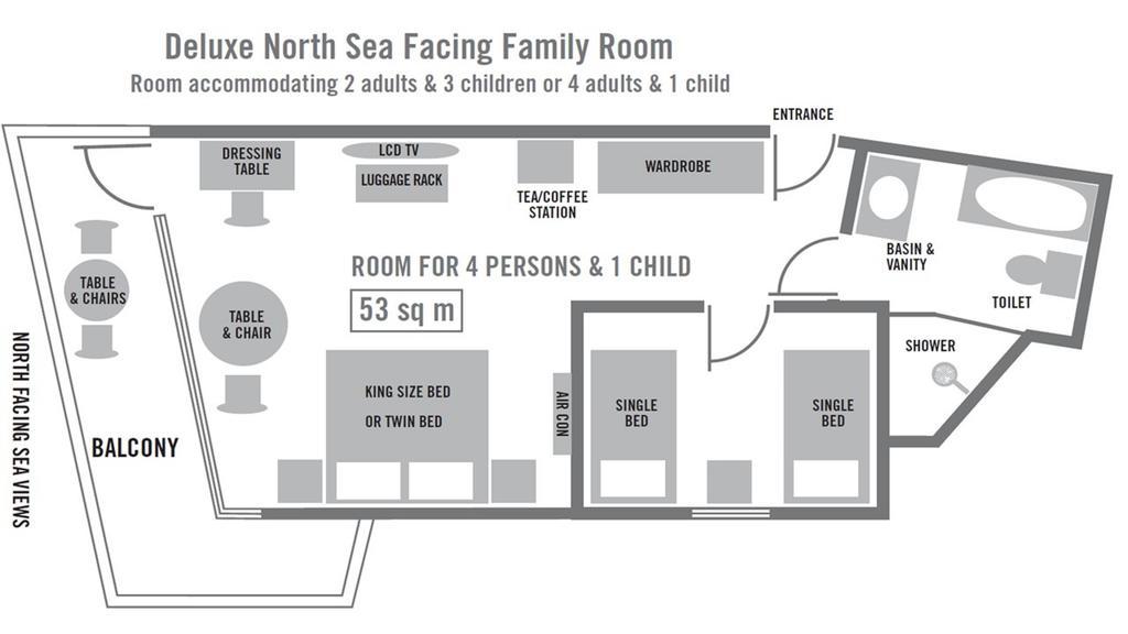 Deluxe Family Room Disability Access North Sea Facing