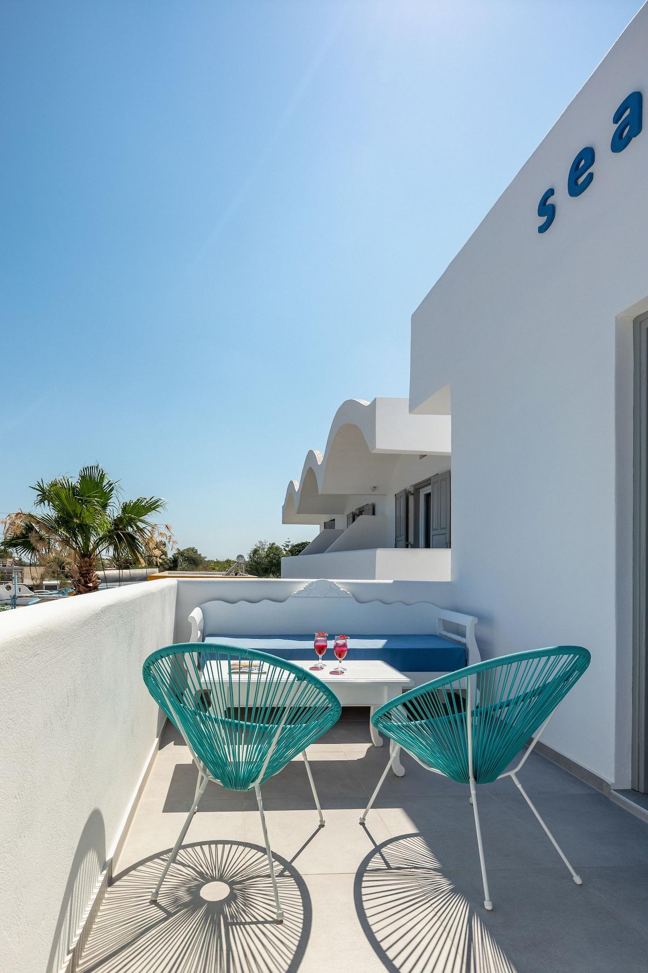 Suite mit Queensize-Doppelbett und Meerblick
