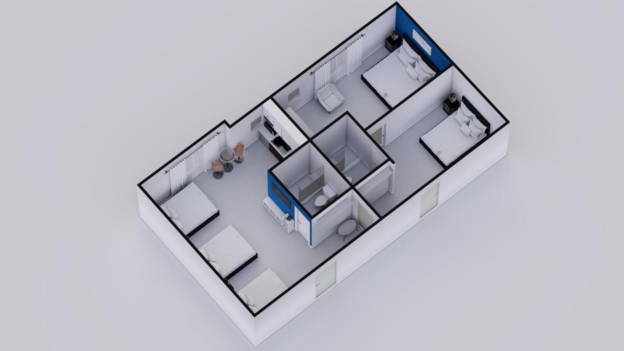 Deluxe One Bedroom Suite Kitchen
