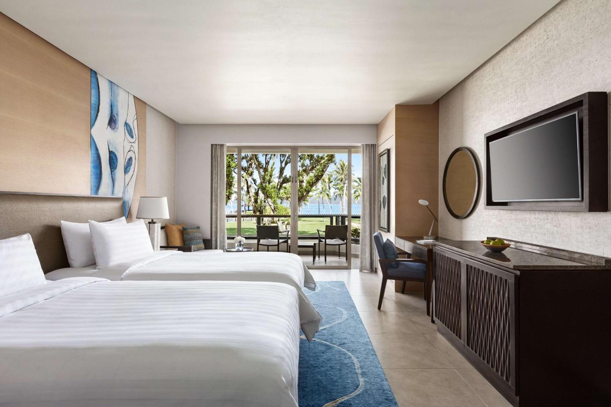 Tanjung Zweibettzimmer mit Meerblick
