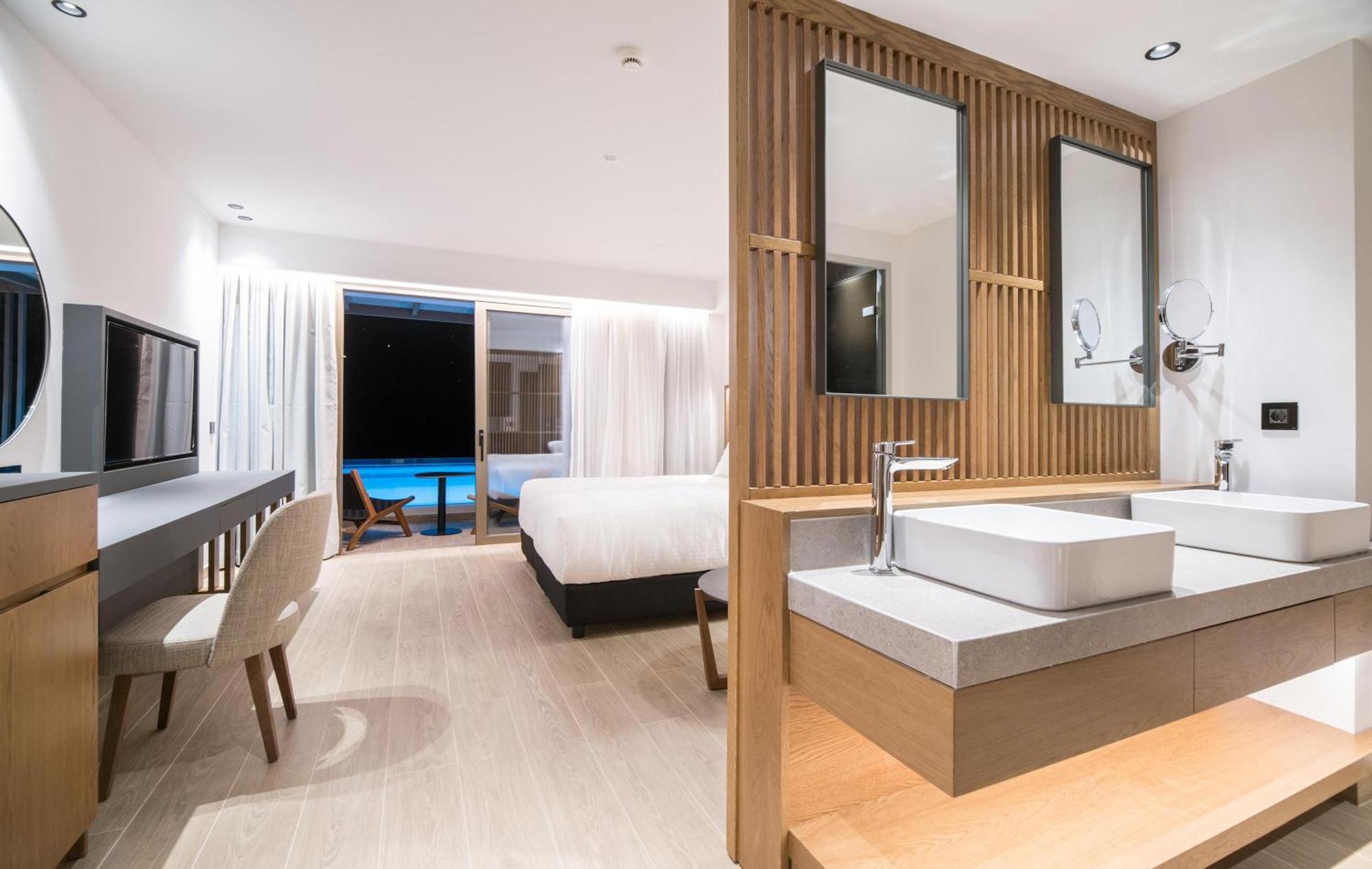 Dazzling Blue Sea View Heated Plunge Pool