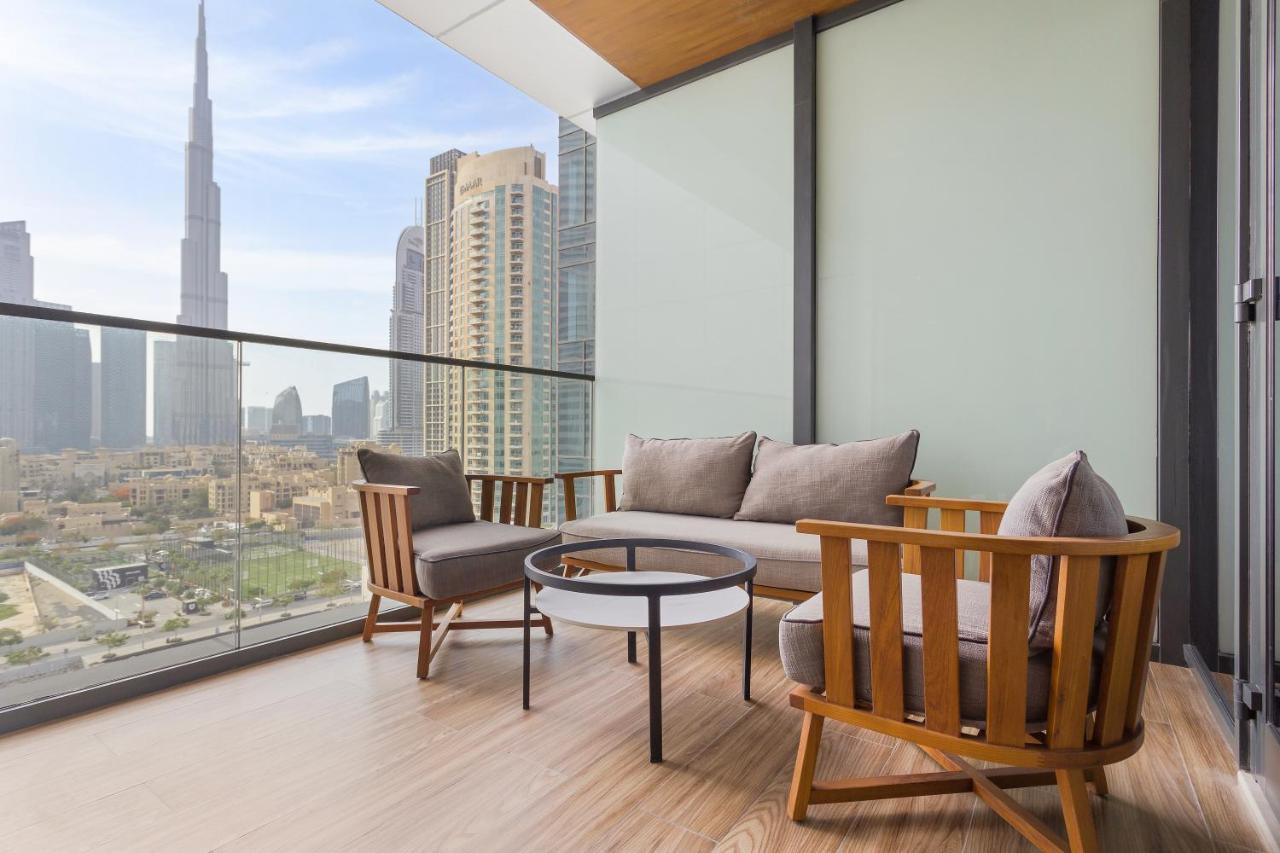 Habitación de lujo con balcón y zona de cocina - 1 cama extragrande - No fumadores: Vistas al Burj Khalifa