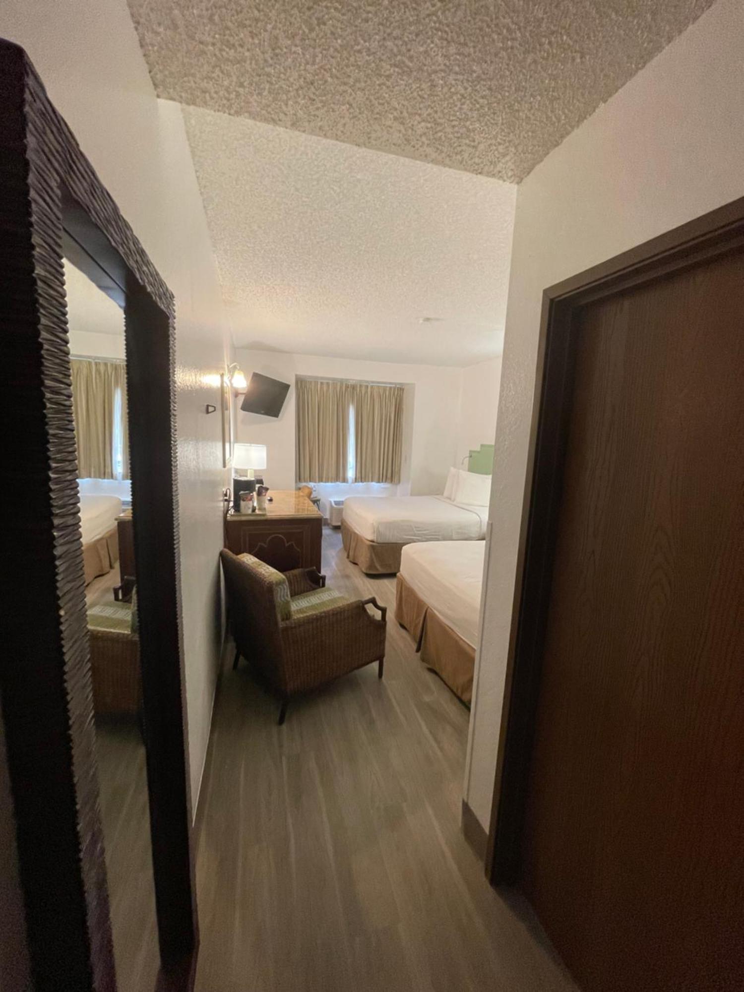 Room Two Queen Beds Mobility or Hearing Access Roll Shower Non-Smoking