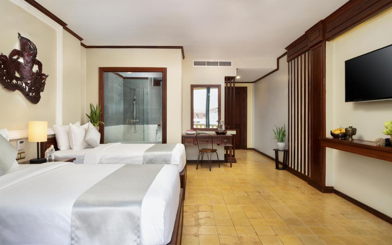 Deluxe Twin Room Balcony Workspace Afternoon Tea Tree planting