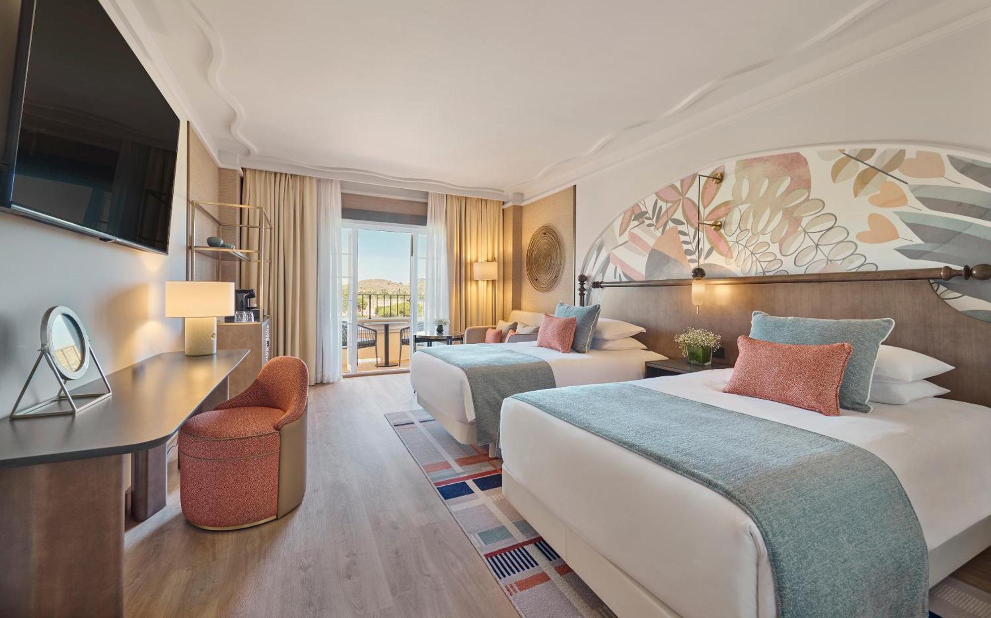 Twin Room with Terrace and Golf View