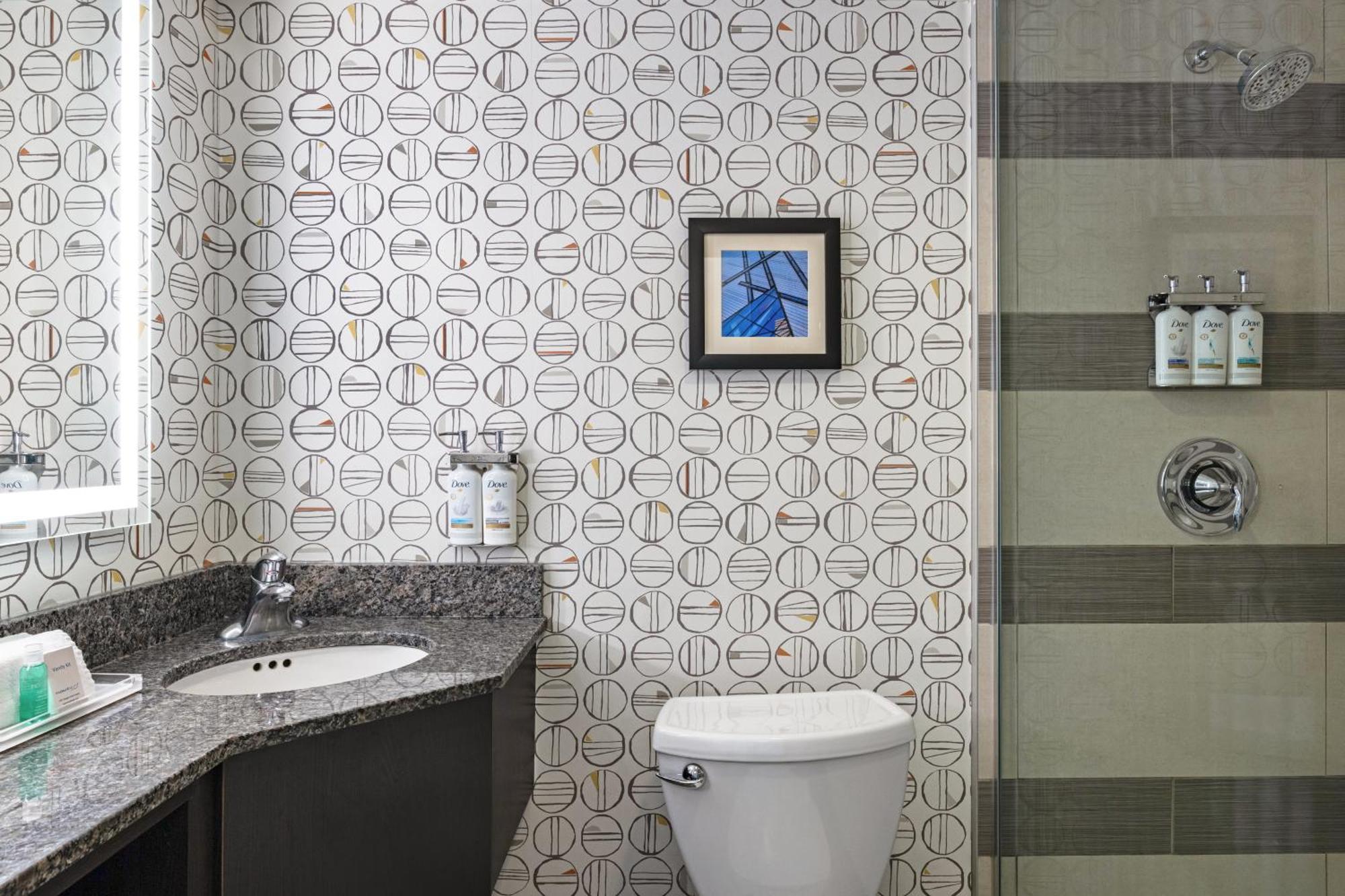 Standard Queen Room Mobility Accessible Roll Shower