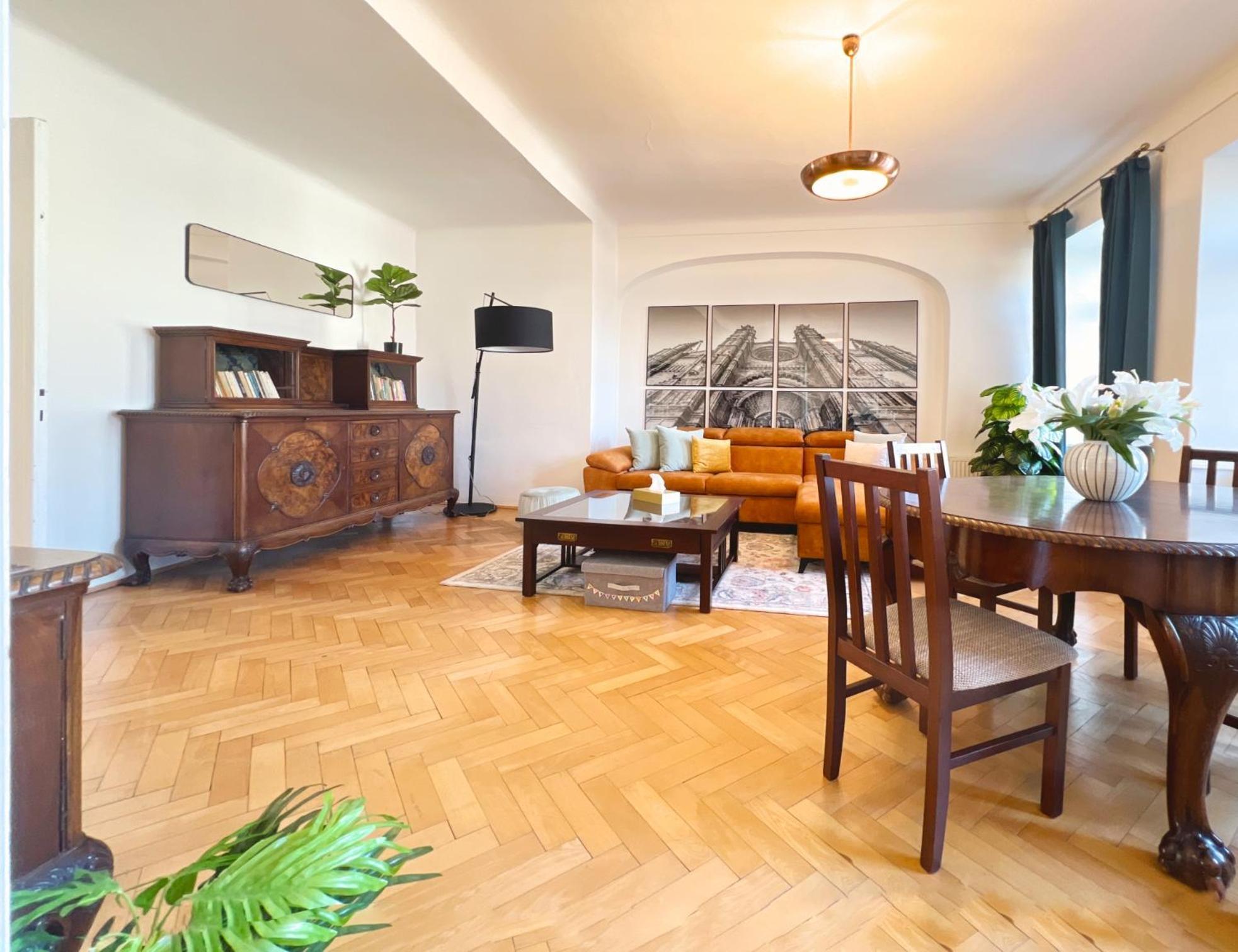 Three-Bedroom Apartment Terrace View of Charles Bridge