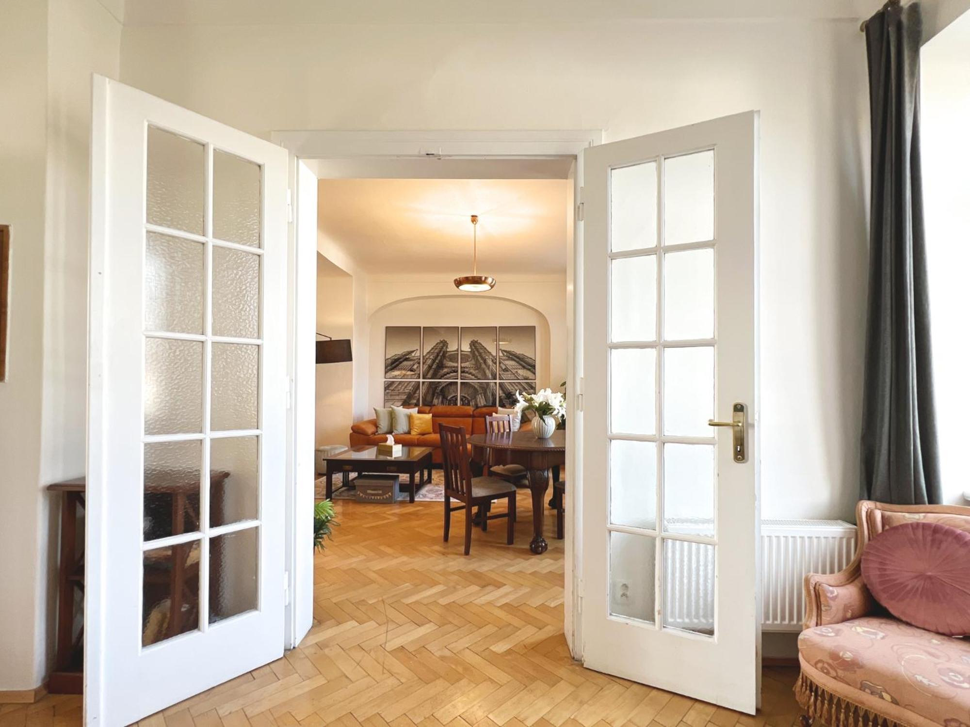 Three-Bedroom Apartment Terrace View of Charles Bridge