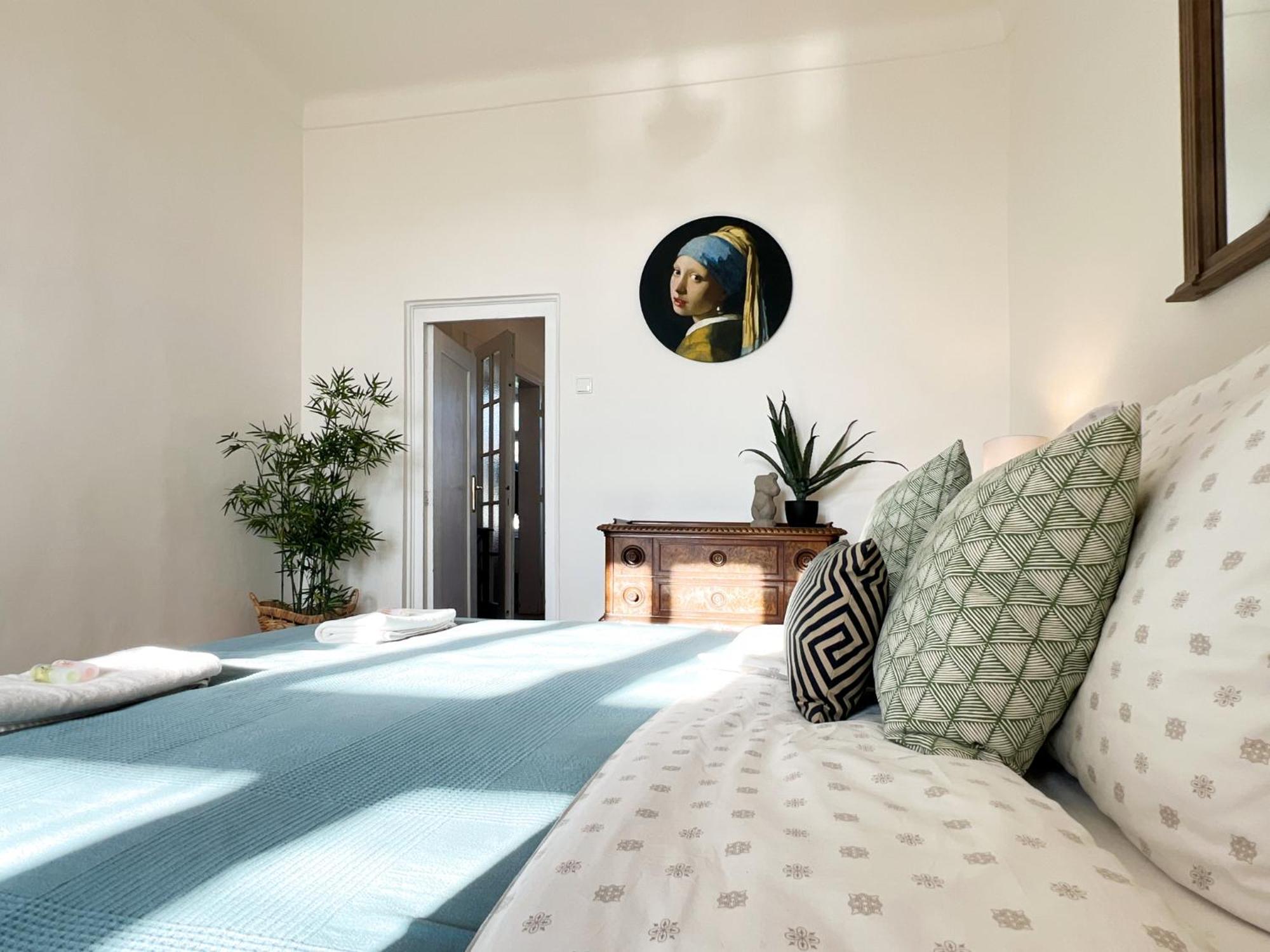 Three-Bedroom Apartment Terrace View of Charles Bridge