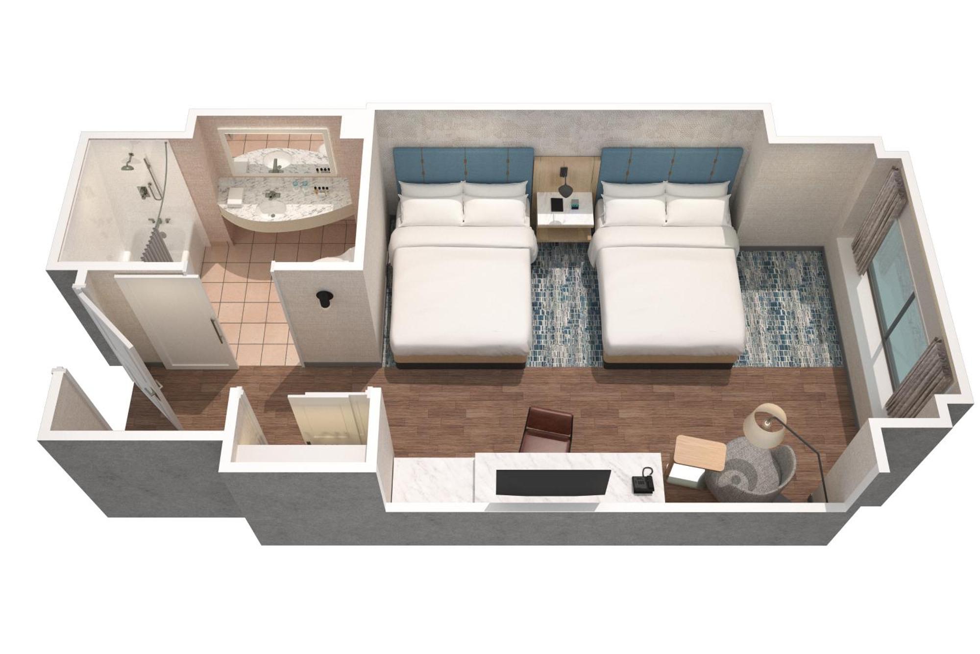 Guest room 2 Double Beds