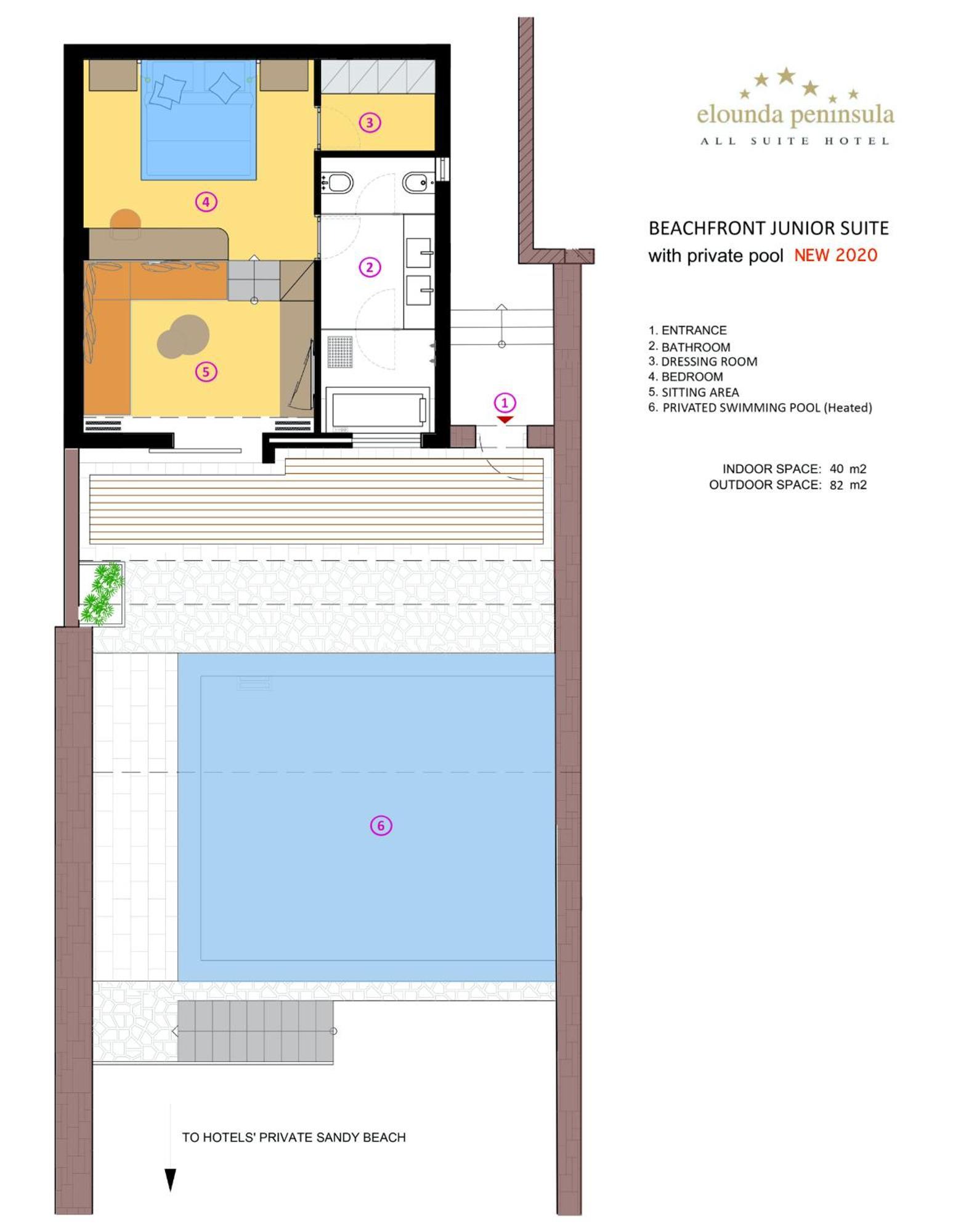 Junior Suite am Strand mit eigenem Pool