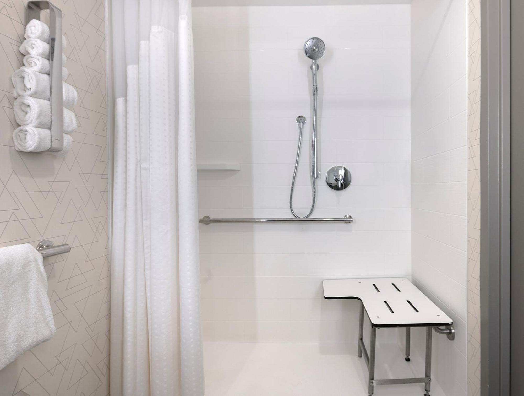 Standard King Room Mobility Accessible Roll Shower