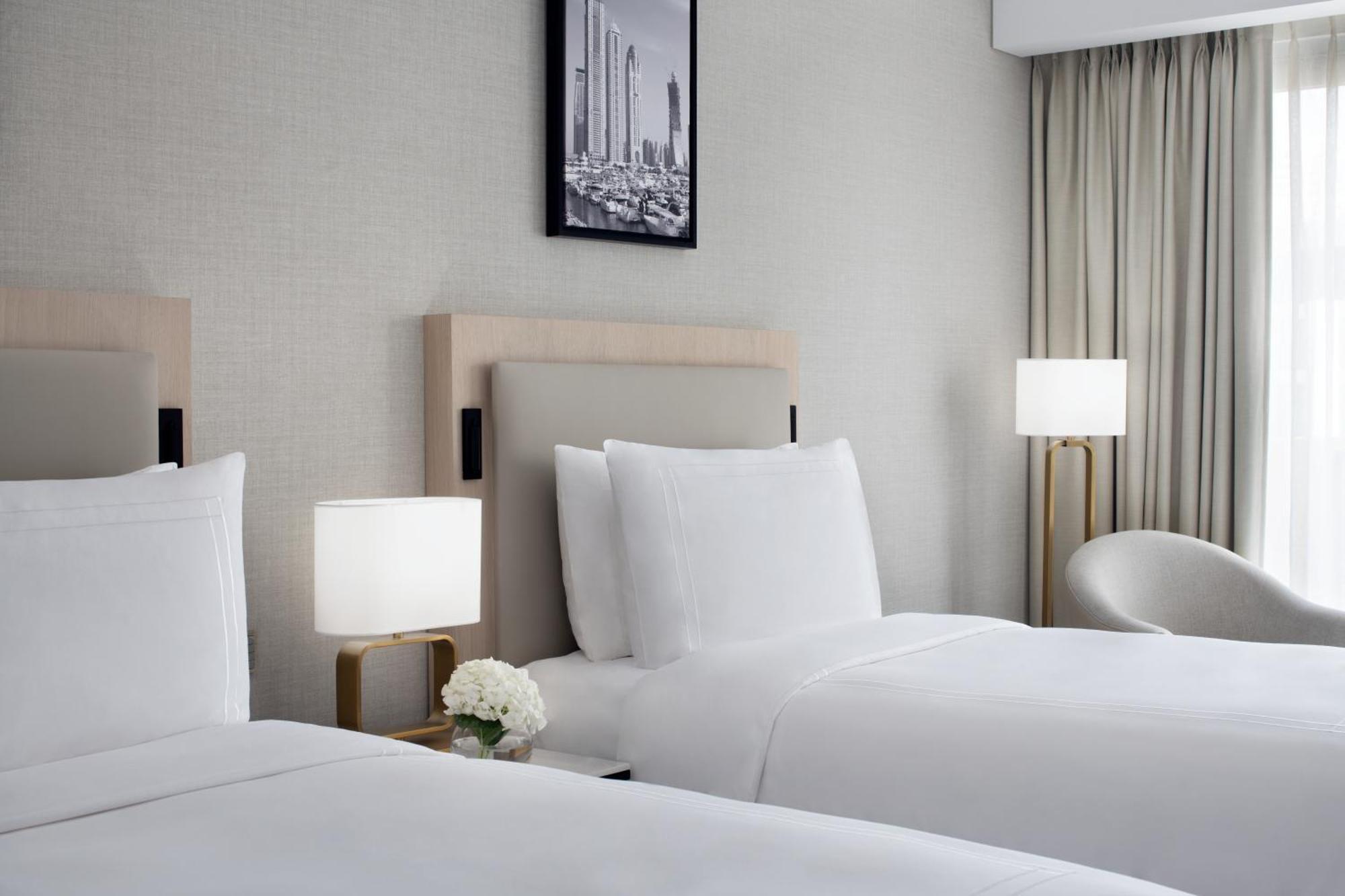 Executive Marina View Room Twin Beds Club lounge access including direct access to Dubai Marina Mall & Marina Walk