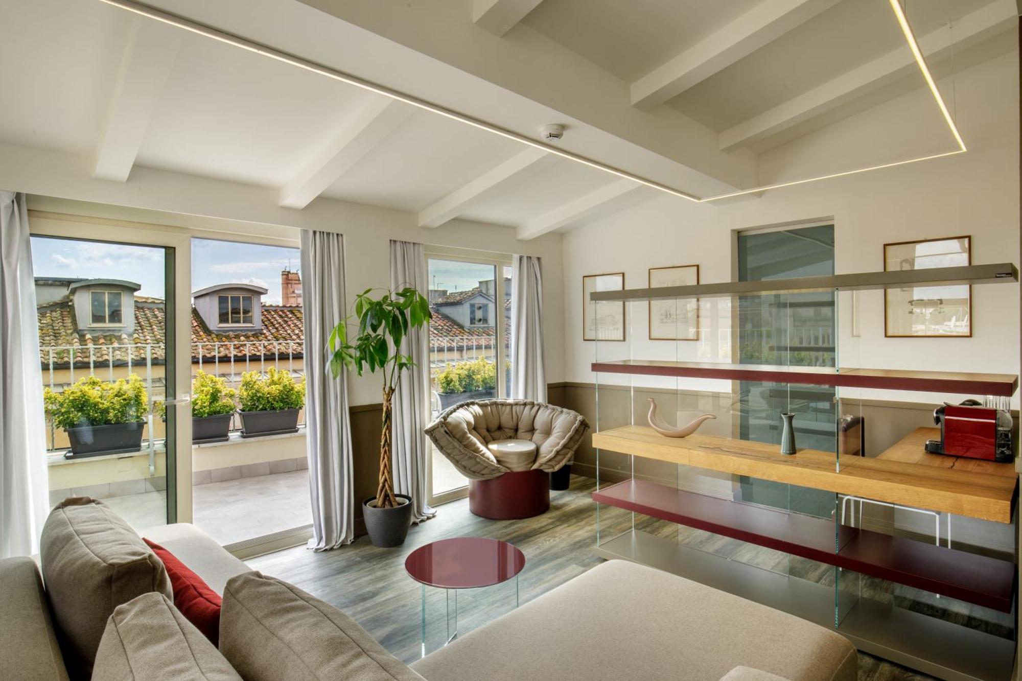 Suite de planta abierta con terraza