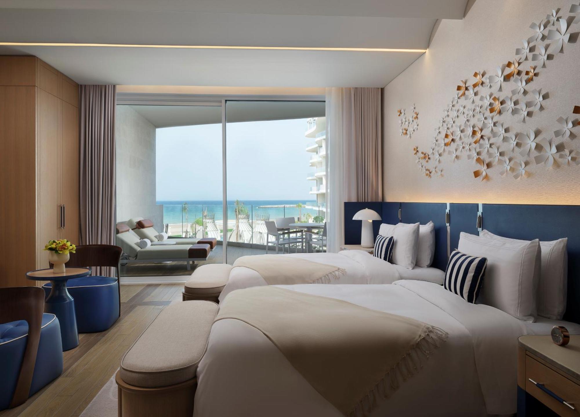 Chambre Lits Jumeaux de Luxe avec Balcon et Vue sur la Mer