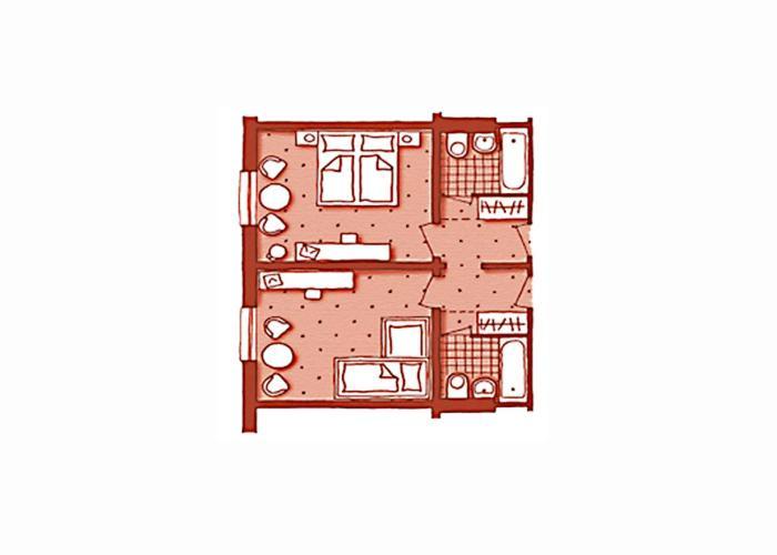 Familiekamer met Uitzicht op de Tuin.