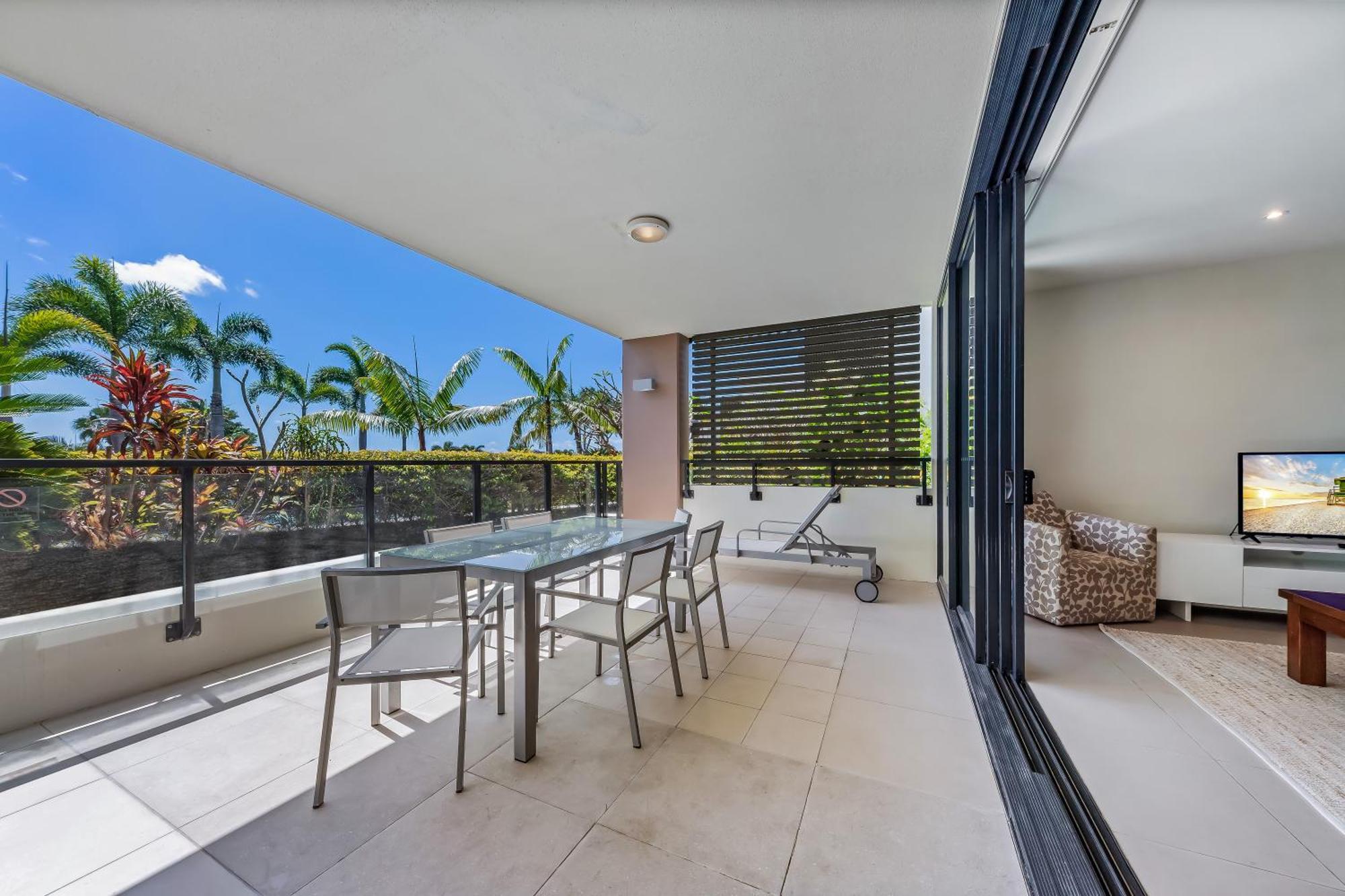 Apartment mit 1 Schlafzimmer und Gartenblick