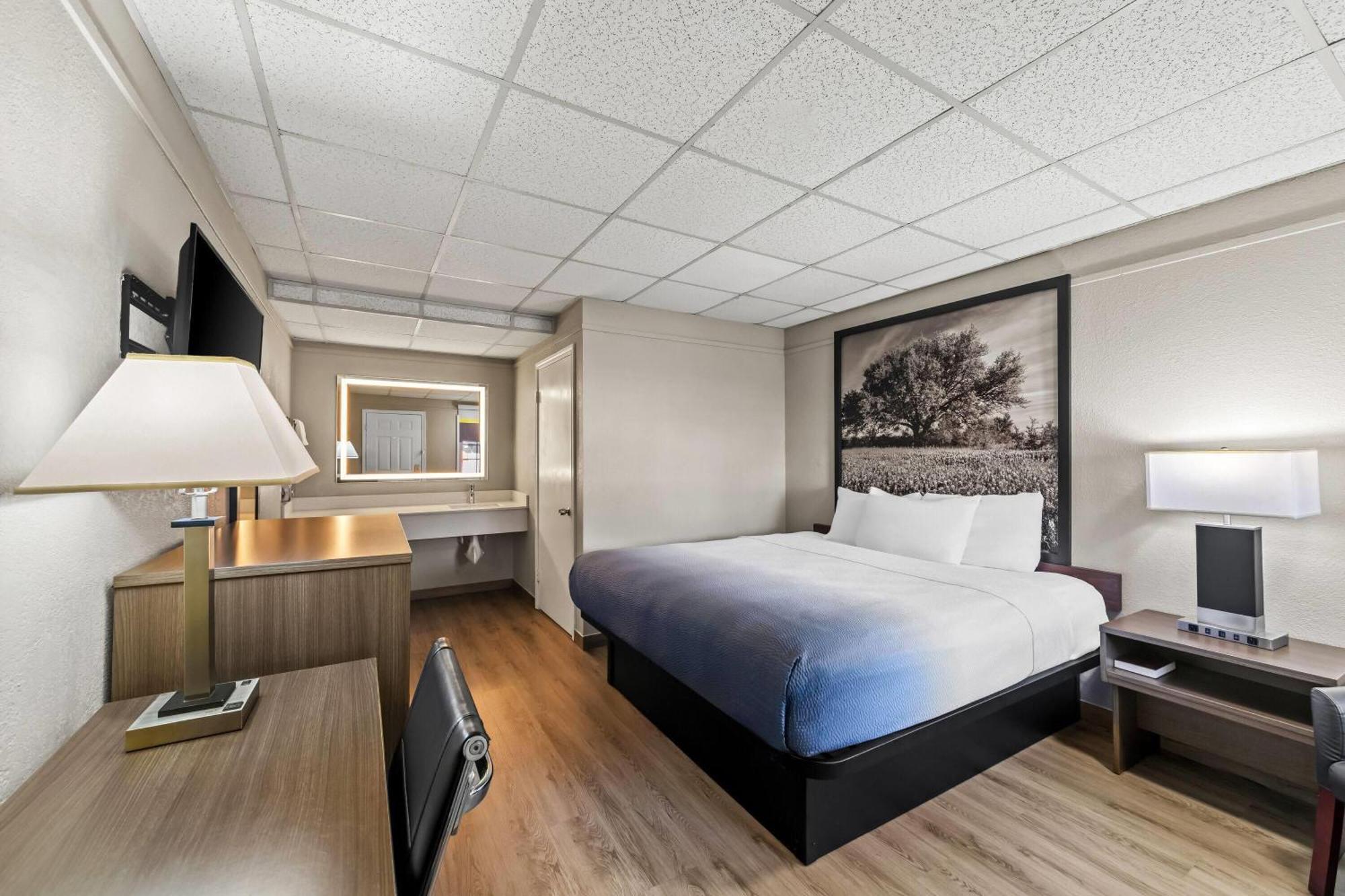 Chambre Lit King-Size avec Douche Accessible en Fauteuil Roulant - Adaptée aux Personnes à Mobilité Réduite - Non-Fumeurs