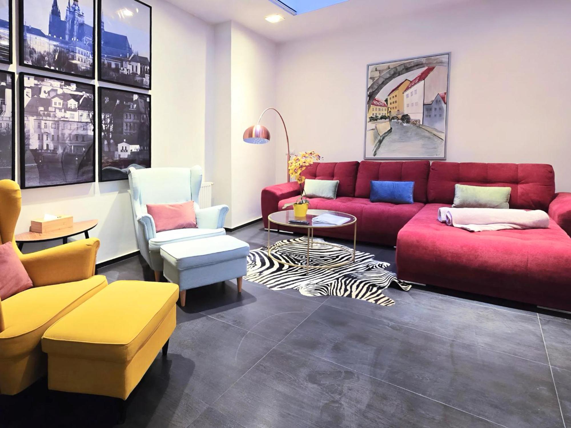 Two-Bedroom Apartment Terrace Charles Bridge View
