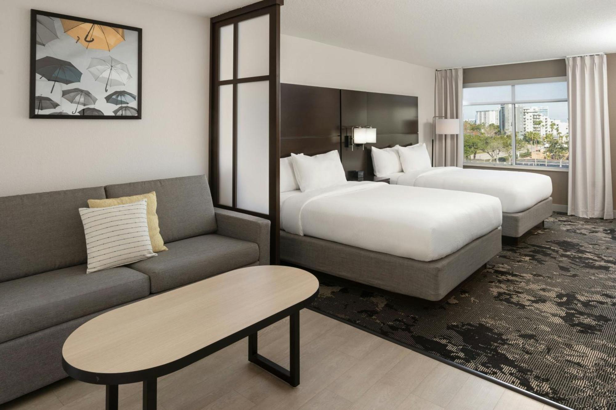 Two Queen Suite Sofa Bed City View