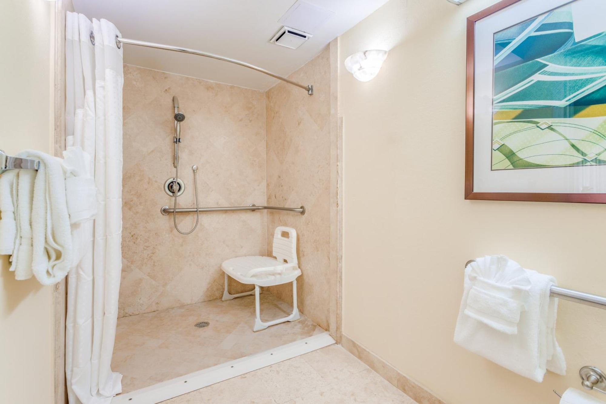 Standard Double Room Two Double Beds Accessible Roll Shower