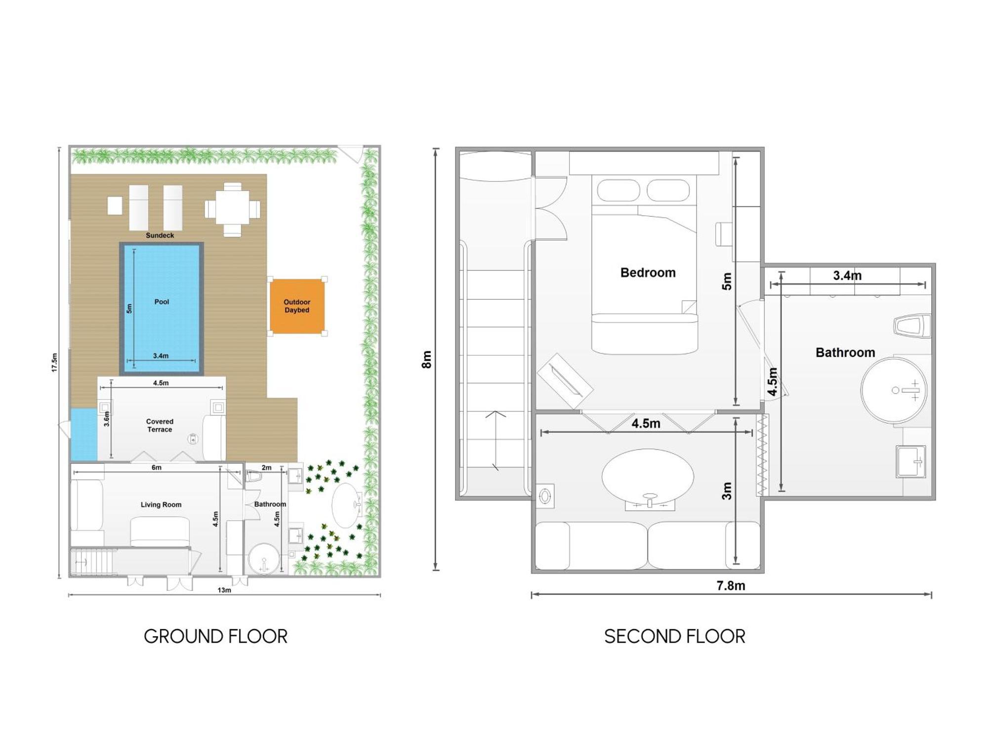 One-Bedroom Duplex Pool Villa Suite