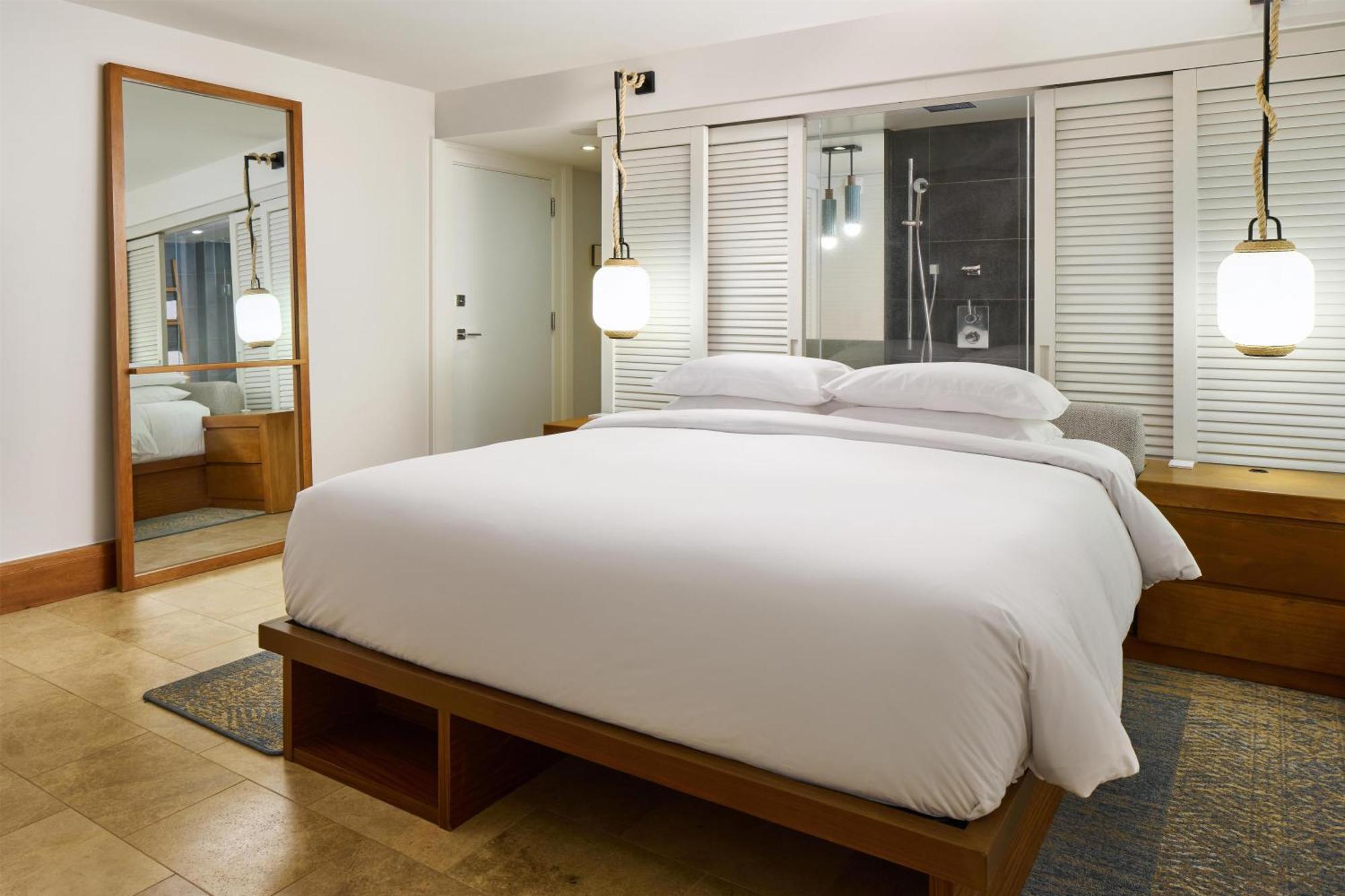 Kamer met een Kingsize Bed en Uitzicht op het Resort
