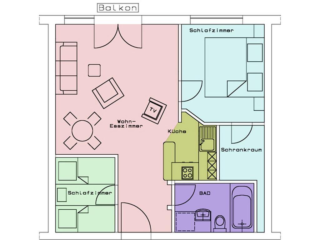 Two-Bedroom Apartment Street View West Side