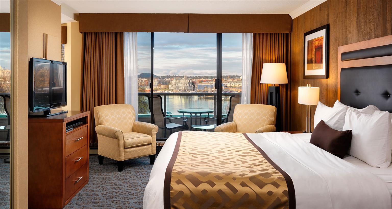 Chambre Lit King-Size avec Balcon - Vue sur Parc - Non-Fumeurs